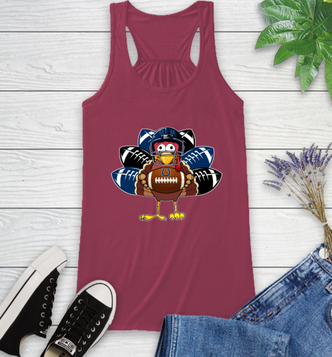 Indianapolis Colts Turkey Thanksgiving Day Racerback Tank 8