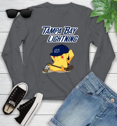 NHL Pikachu Hockey Sports Tampa Bay Lightning Youth Long Sleeve 8