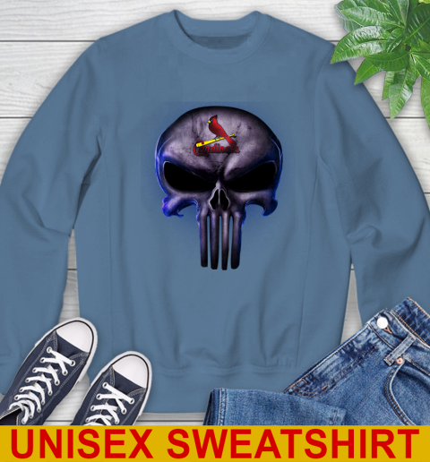 St.Louis Cardinals MLB Baseball Punisher Skull Sports Sweatshirt 11 St.Louis Cardinals MLB Baseball Punisher Skull Sports Sweatshirt - Image 11