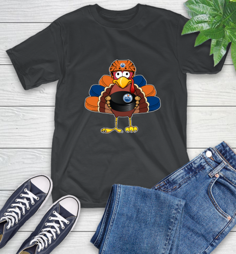 Edmonton Oilers Turkey Thanksgiving Day T-Shirt 2