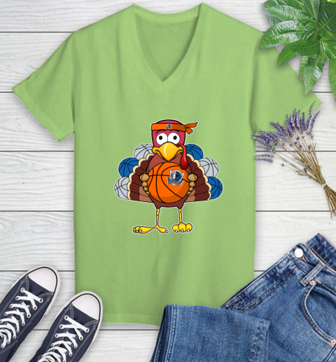 Dallas Mavericks Turkey thanksgiving day Women's V-Neck T-Shirt 11