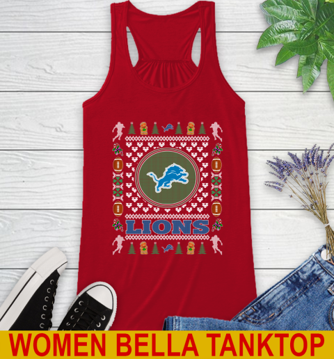 Detroit Lions Merry Christmas NFL Football Loyal Fan Racerback Tank 4