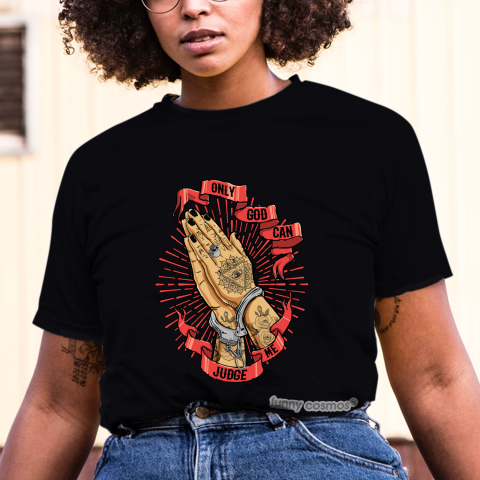 Air Jordan 1 Letterman matching sneaker tshirt Only God Can Judge Me Red and Black Jordan Tshirt