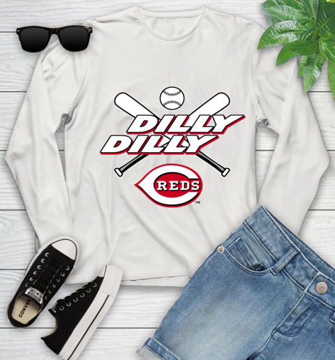 MLB Cincinnati Reds Dilly Dilly Baseball Sports Youth Long Sleeve 12