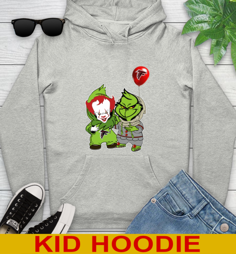 Atlanta Falcons Baby Pennywise Grinch Christmas NFL Football Youth Hoodie