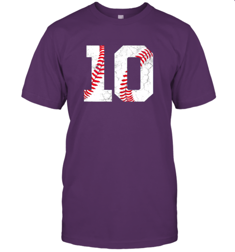 e6wl 10th birthday shirt baseball boys kids ten 10 tenth gift jersey t shirt 60 front team purple