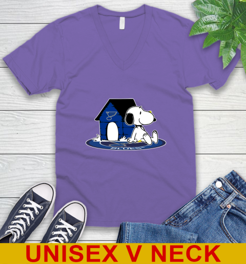 NHL Hockey St.Louis Blues Snoopy The Peanuts Movie Shirt V-Neck T-Shirt 9