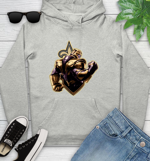 NFL Thanos Avengers Endgame Football Sports New Orleans Saints Youth Hoodie
