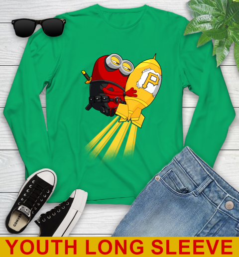 MLB Baseball Pittsburgh Pirates Deadpool Minion Marvel Shirt Youth Long Sleeve 7
