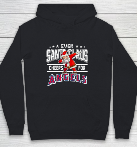 Los Angeles Angels Even Santa Claus Cheers For Christmas MLB Youth Hoodie
