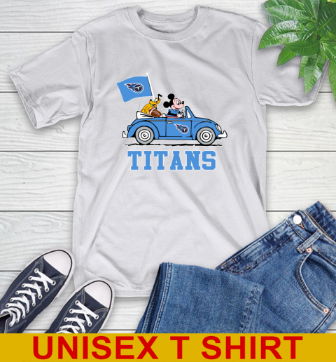 NFL Football Tennessee Titans Pluto Mickey Driving Disney Shirt T-Shirt 12