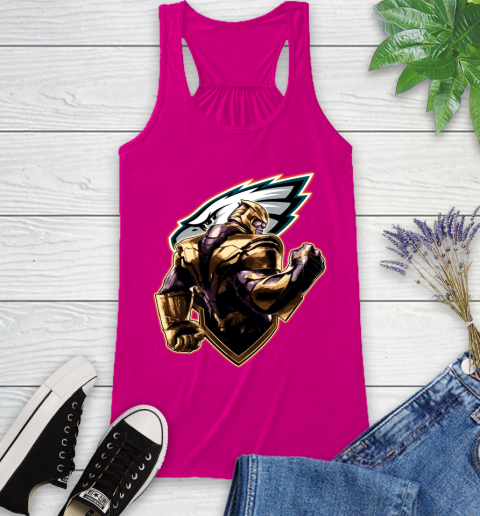 NFL Thanos Avengers Endgame Football Sports Philadelphia Eagles Racerback Tank 8