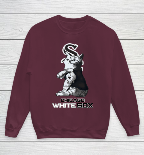 MLB Baseball My Cat Loves Chicago White Sox Youth Sweatshirt 4