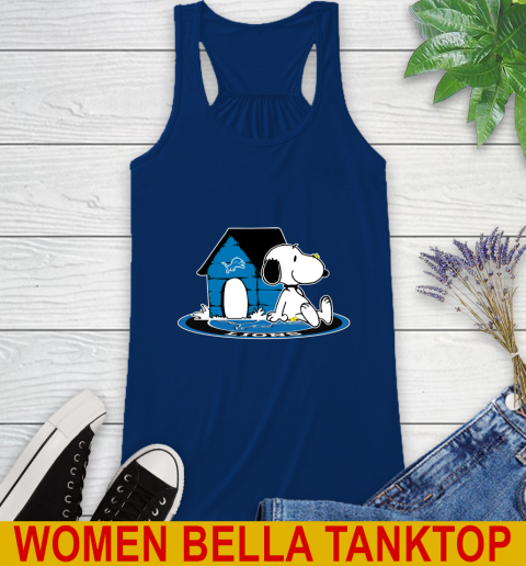 NFL Football Detroit Lions Snoopy The Peanuts Movie Shirt Racerback Tank - Image 10