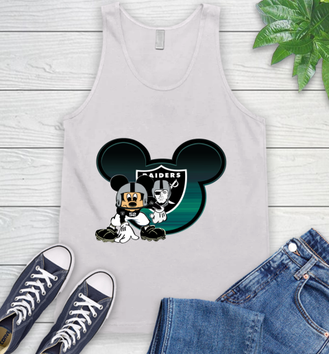 NFL Oakland Raiders Mickey Mouse Disney Football T Shirt Tank Top