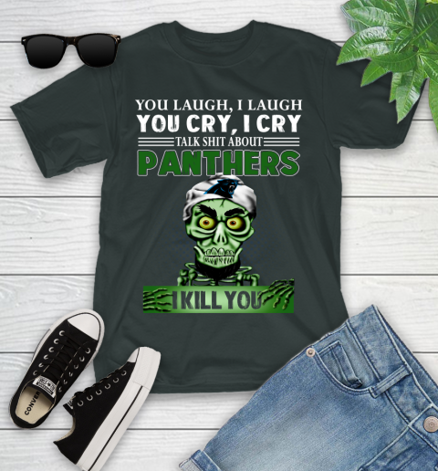 NFL Talk Shit About Carolina Panthers I Kill You Achmed The Dead Terrorist Jeffrey Dunham Football Youth T-Shirt 6