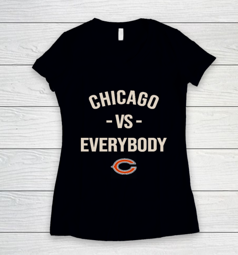 Chicago Bears Vs Everybody Women's V-Neck T-Shirt