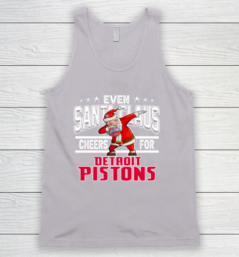 Detroit Pistons Even Santa Claus Cheers For Christmas NBA Tank Top 3