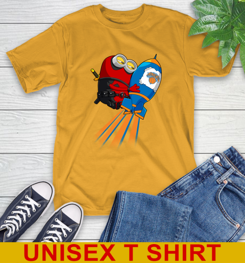 NBA Basketball New York Knicks Deadpool Minion Marvel Shirt T-Shirt 2