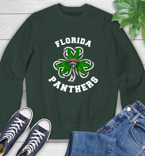 NHL Florida Panthers Three Leaf Clover St Patrick's Day Hockey Sports Sweatshirt 12