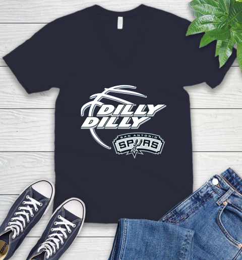 NBA San Antonio Spurs Dilly Dilly Basketball Sports V-Neck T-Shirt 3