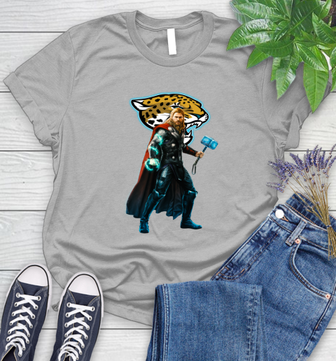 NFL Thor Avengers Endgame Football Jacksonville Jaguars Women's T-Shirt 5