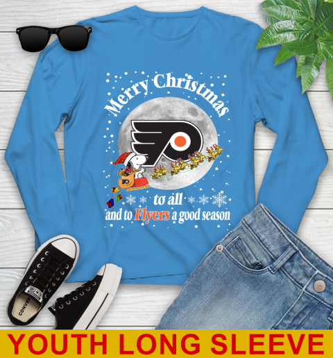 Philadelphia Flyers Merry Christmas To All And To Flyers A Good Season NHL Hockey Sports Youth Long Sleeve 8