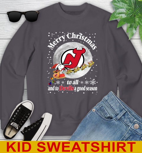 New Jersey Devils Merry Christmas To All And To Devils A Good Season NHL Hockey Sports Youth Sweatshirt 5
