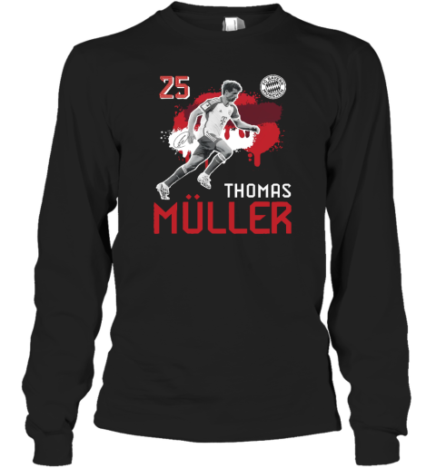 25 Thomas Muller Fc Bayern Munchen Long Sleeve T-Shirt