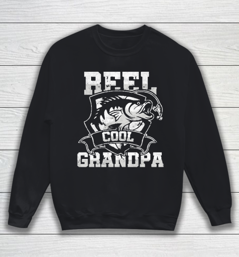 Grandpa Funny Gift Apparel  Fisherman Grandfather Angler Reel Cool Grandpa Sweatshirt