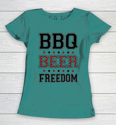 BBQ Beer Freedom Trump Fan Women's T-Shirt 12