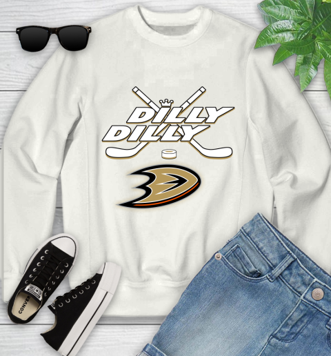 NHL Anaheim Ducks Dilly Dilly Hockey Sports Youth Sweatshirt