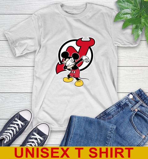 New Jersey Devils NHL Hockey Dabbing Mickey Disney Sports T-Shirt
