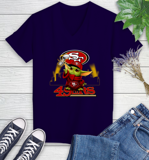 Super Bowl Baby Yoda Loves The San Francisco 49ers Star Wars NFL Shirts 74