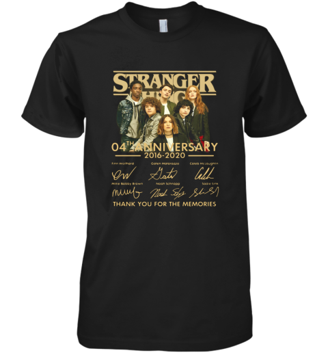 Stranger Things 4Th Anniversary 2016 2020 Thank You For The Memories Premium Men's T-Shirt