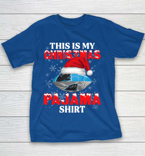 Carolina Panthers This Is My Christmas Pajama Shirt NFL Youth T-Shirt 6