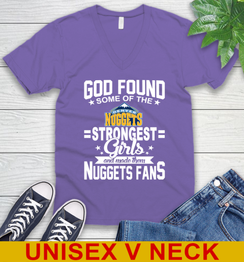 Denver Nuggets NBA Basketball God Found Some Of The Strongest Girls Adoring Fans V-Neck T-Shirt 9 Denver Nuggets NBA Basketball God Found Some Of The Strongest Girls Adoring Fans V-Neck T-Shirt - Image 9