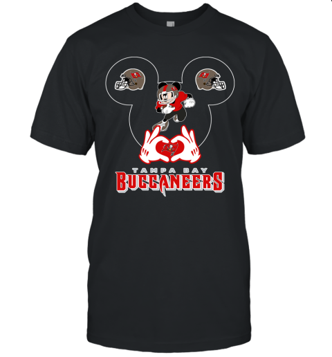 I Love The Buccaneers Mickey Mouse Tampa Bay Buccaneers s Unisex Jersey Tee