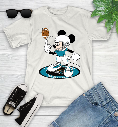 NFL Football Jacksonville Jaguars Cheerful Mickey Disney Shirt Youth T-Shirt 2