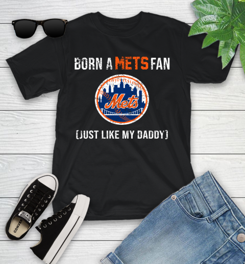 MLB Baseball New York Mets Loyal Fan Just Like My Daddy Shirt Youth T-Shirt