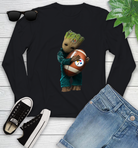 NFL Groot Guardians Of The Galaxy Football Sports Pittsburgh Steelers Youth Long Sleeve 2