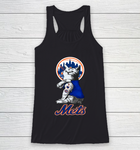 MLB Baseball My Cat Loves New York Mets Racerback Tank