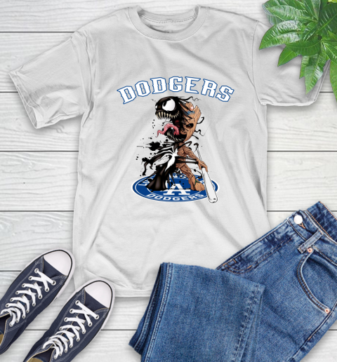 MLB Los Angeles Dodgers Baseball Venom Groot Guardians Of The Galaxy T-Shirt