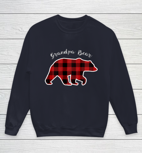 GRANDPA BEAR Men Red Plaid Christmas Pajama Family Gift Youth Sweatshirt 2