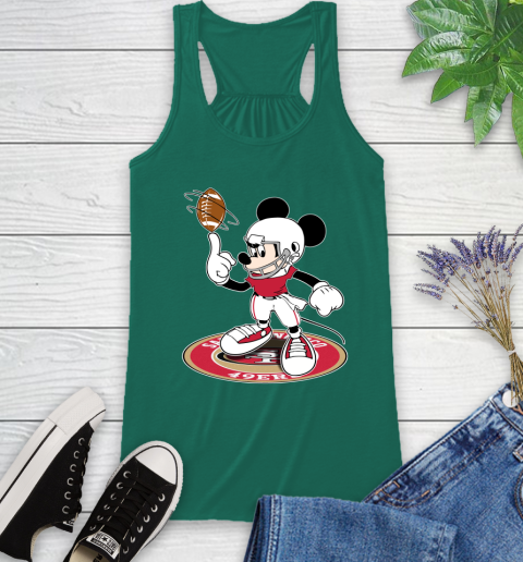 NFL Football San Francisco 49ers Cheerful Mickey Disney Shirt Racerback Tank 7