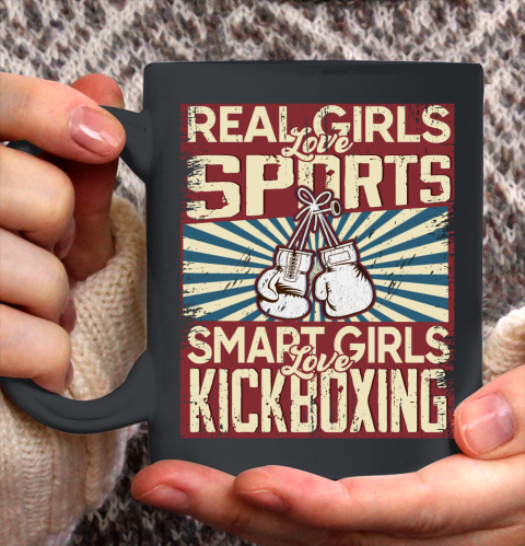 Real girls love sports smart girls love kickboxing Ceramic Mug 11oz