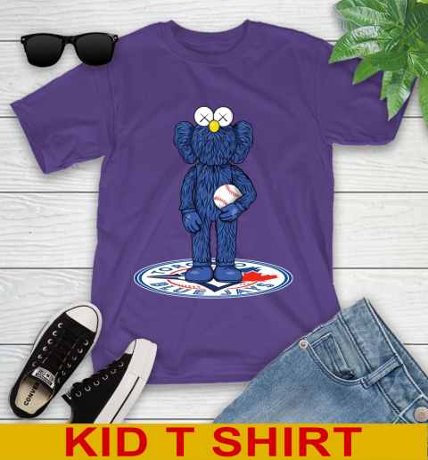 MLB Baseball Toronto Blue Jays Kaws Bff Blue Figure Shirt Youth T-Shirt 4