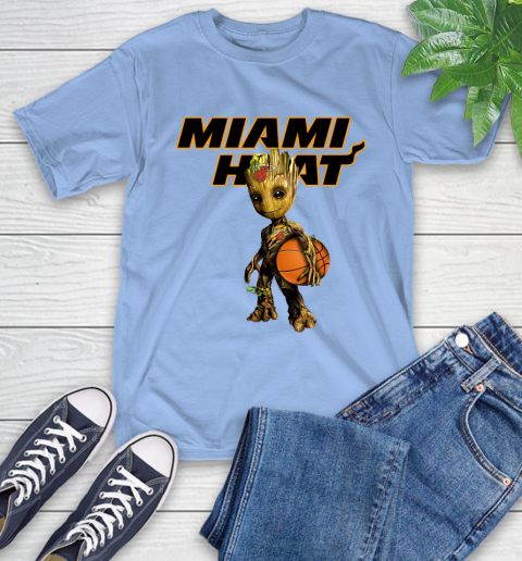 Miami Heat NBA Basketball Groot Marvel Guardians Of The Galaxy T-Shirt 11