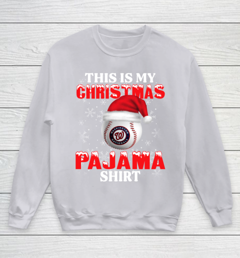 Washington Nationals This Is My Christmas Pajama Shirt MLB Youth Sweatshirt 3