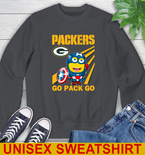 NFL Football Green Bay Packers Captain America Marvel Avengers Minion Shirt Sweatshirt 7